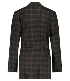 Clearance Blazer A Carreaux Marron Femme Manteaux & Vestes