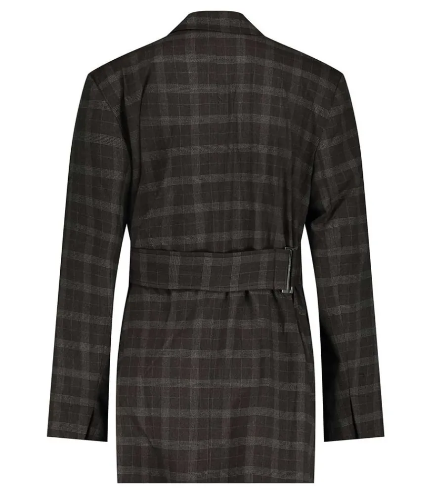 Clearance Blazer A Carreaux Marron Femme Manteaux & Vestes