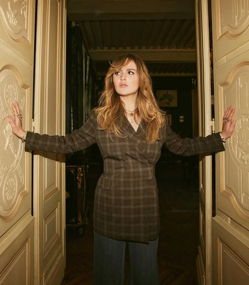 Clearance Blazer A Carreaux Marron Femme Manteaux & Vestes