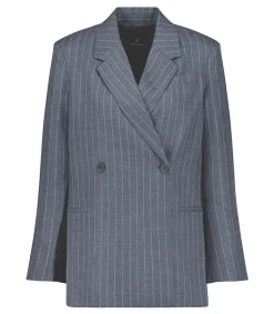 Sale Blazer Kaia Grey Pinstripe Femme Manteaux & Vestes