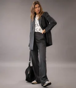 Sale Blazer Kaia Grey Pinstripe Femme Manteaux & Vestes