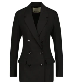 Sale Blazer Sheril A Double Boutonnage Noir Femme Manteaux & Vestes