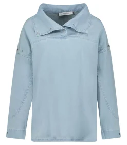 Best Blouse Bianca Punk Ciel Femme Hauts