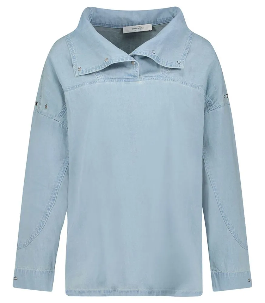 Best Blouse Bianca Punk Ciel Femme Hauts