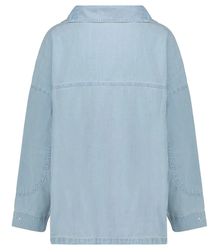 Best Blouse Bianca Punk Ciel Femme Hauts