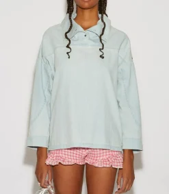 Best Blouse Bianca Punk Ciel Femme Hauts