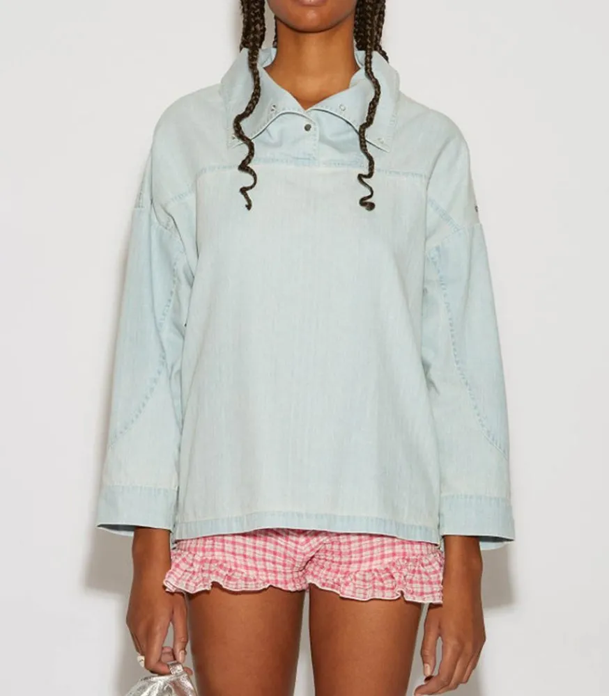 Best Blouse Bianca Punk Ciel Femme Hauts