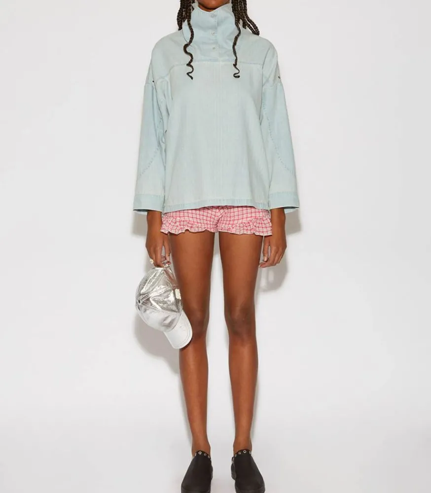 Best Blouse Bianca Punk Ciel Femme Hauts