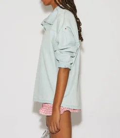 Best Blouse Bianca Punk Ciel Femme Hauts