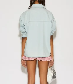 Best Blouse Bianca Punk Ciel Femme Hauts