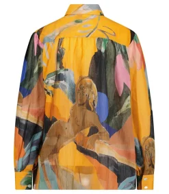 Online Blouse Manches Ballons Dancing Wood Orange Femme Hauts