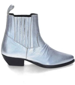New Boots En Cuir Rose Galaxy Matte Silver Femme Boots & Bottines