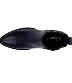 Discount Boots Estudio Black Leather Femme Boots & Bottines