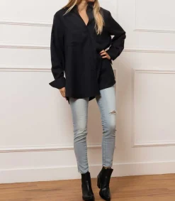 Discount Boots Estudio Black Leather Femme Boots & Bottines