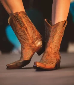 New Boots Santiag Mex 10 Perro Loco Rust Femme Boots & Bottines