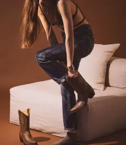 New Boots Santiag Mex 10 Perro Loco Rust Femme Boots & Bottines