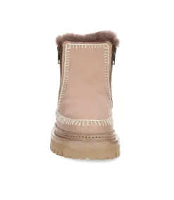 Best Boots Setsu 3.0 Crochet Leather Stone/Natural Femme Boots & Bottines