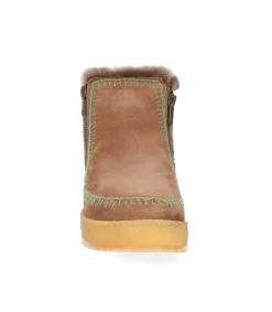 Clearance Boots Setsu Crochet Crepe Suede Camel/Khaki Femme Boots & Bottines