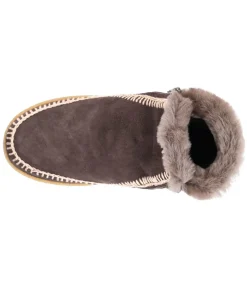 Outlet Boots Setsu Crochet Crepe Suede Chocolat/Beige Femme Boots & Bottines