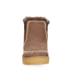 Boots Setsu Crochet Crepe Suede Camel/Beige Femme Boots & Bottines