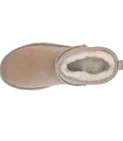 Outlet Bottines Classic Ultra Mini Daim Sand Femme Boots & Bottines