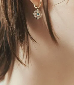 New Boucle D'Oreille Bettina London Blue Topaz Femme Boucles D'Oreilles