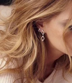 Boucle D'Oreille Metropolis Or Blanc Et Diamants Femme Boucles D'Oreilles