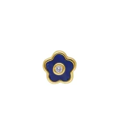 Discount Boucle D'Oreille Stud Flower Lapis Femme Boucles D'Oreilles