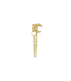 Best Boucle D'Oreille Stud Lune Pavee Et Chaine Femme Boucles D'Oreilles