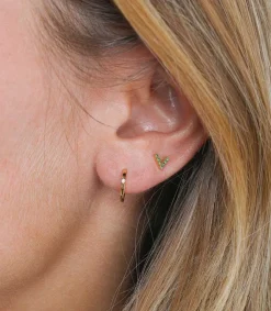 Boucle D'Oreille Stud V Tsavorites Femme Boucles D'Oreilles