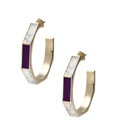 Online Boucles D'Oreilles A Design Octogonal Plum Femme Boucles D'Oreilles