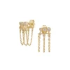Clearance Boucles D'Oreilles Chaine Constellations Triple Diamants Femme Boucles D'Oreilles