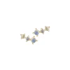 Outlet Boucles D'Oreilles Deux Pierres De Lune Et Un Diamant Femme Boucles D'Oreilles