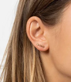 Hot Boucles D'Oreilles Kad Argent, Or Et Diamants Femme Boucles D'Oreilles