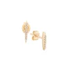 Discount Boucles D'Oreilles Rayons De Soleil Petits Diamants Et Or Femme Boucles D'Oreilles