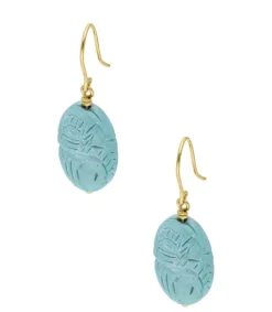 Best Boucles D'Oreilles Scarabee Turquoise Femme Boucles D'Oreilles