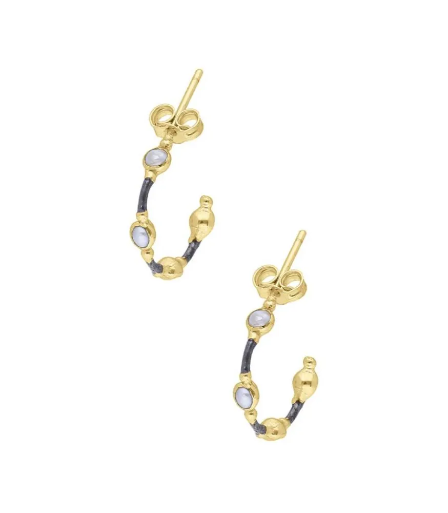 New Boucles D'Oreilles Sisi S Argent, Or Et Perles D'Eau Douce Femme Boucles D'Oreilles