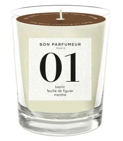 Outlet Bougie Parfumee 01 Basilic, Feuilles De Figuier Et Menthe Bougies Parfumées