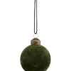 Sale Boule De Noël Flock Dark Green Déco De Noël