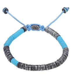 Bracelet Awaso En Perles Africaines Et Argent Homme Bijoux