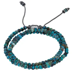 Sale Bracelet Axis En Perles De Pierres Et D'Argent Homme Bijoux