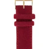 New Bracelet De Montre Interchangeable Flanelle Bordeaux / Or Jaune Femme Montres