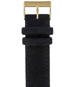 Sale Bracelet De Montre Interchangeable Flanelle Noir / Or Jaune Femme Montres