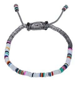 Sale Bracelet Ghanian Mini En Perles Africaines Et Argent Homme Bijoux