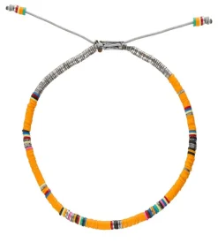 Sale Bracelet Ghanian Mini En Perles Africaines Et Argent Homme Bijoux