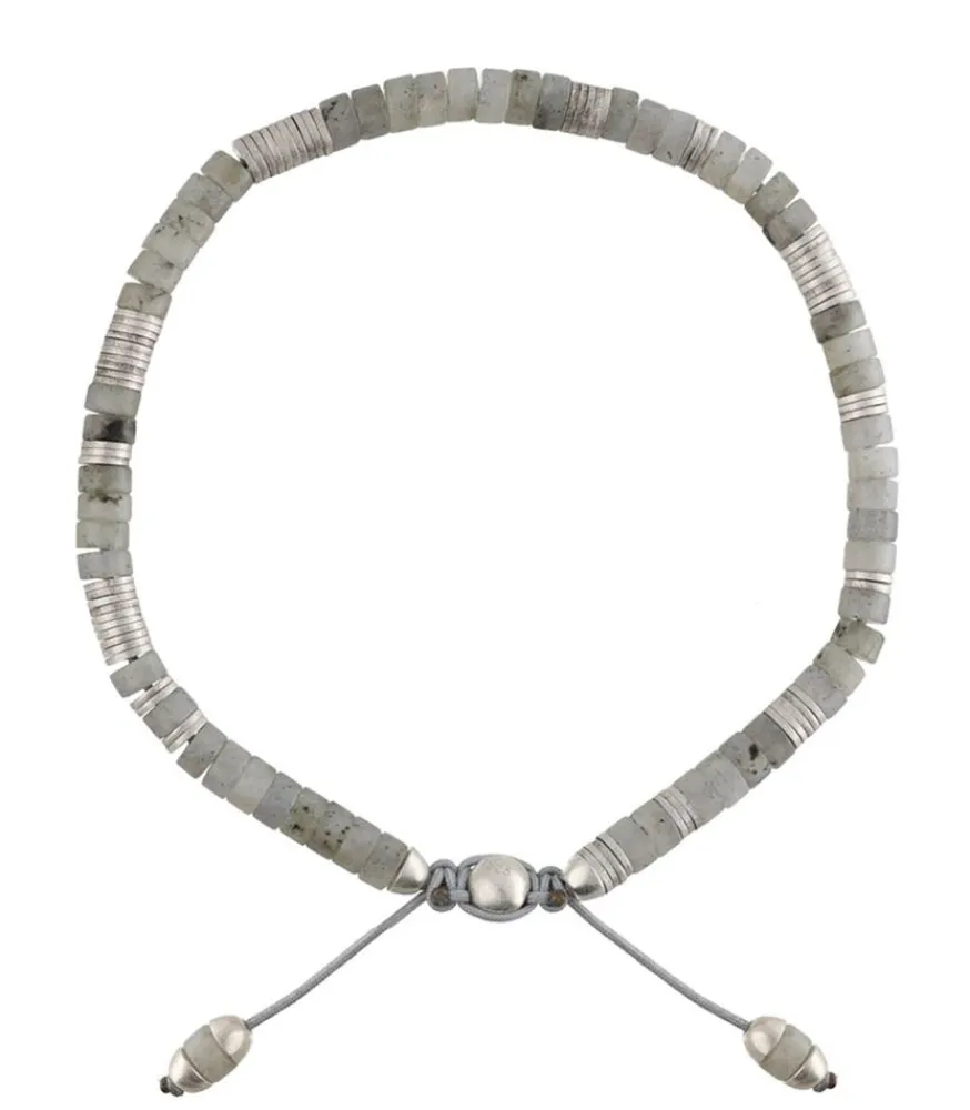 Hot Bracelet Lazuli Argent Et Gemmes Labradorite Homme Bijoux