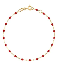 Discount Bracelet Or Jaune Et Perles De Resine Femme Bracelets