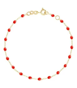 Discount Bracelet Or Jaune Et Perles De Resine Femme Bracelets