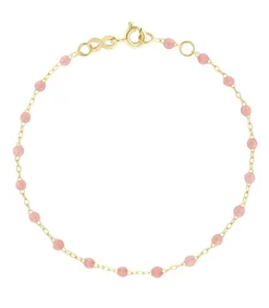 Discount Bracelet Or Jaune Et Perles De Resine Femme Bracelets