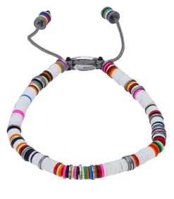 Outlet Bracelet Rainbow En Perles Africaines Et Argent Femme Bracelets